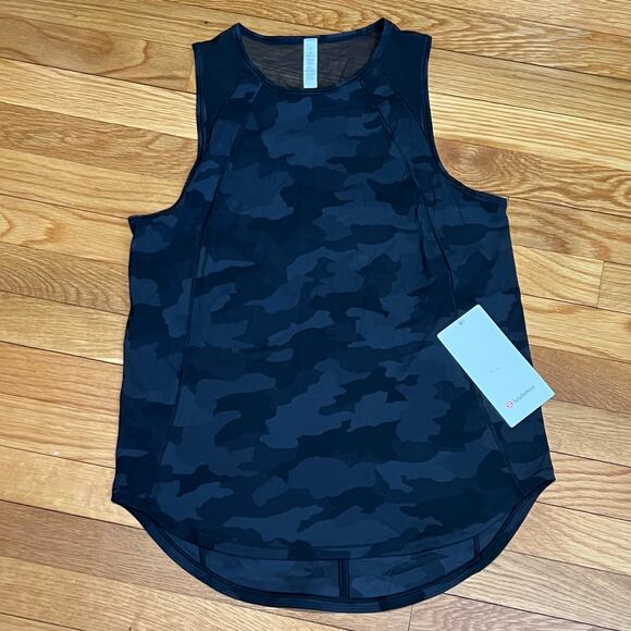 Lululemon Sculpt Tank Heritage 365 Camo Deep Coal Multi / Black Size 6 - Picture 3 of 5